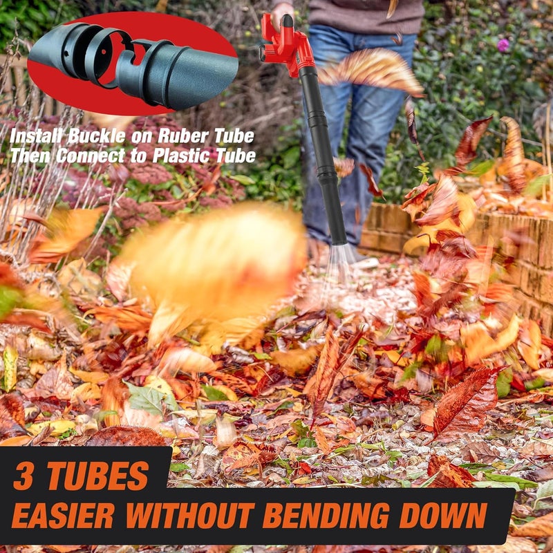 SUMYOUNG Cordless Leaf Blower for Milwaukee M18 Battery,Electric Jobsite Air Blower with Brushless Motor,6 Variable Speed Up to 180MPH,2-in-1 Handle Electric Blower and Vacuum Cleaner(Battery Not Included) - Image 4